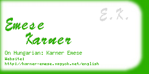 emese karner business card